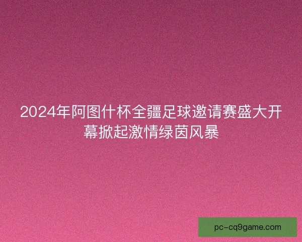 2024年阿图什杯全疆足球邀请赛盛大开幕掀起激情绿茵风暴