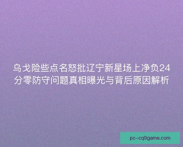 乌戈险些点名怒批辽宁新星场上净负24分零防守问题真相曝光与背后原因解析