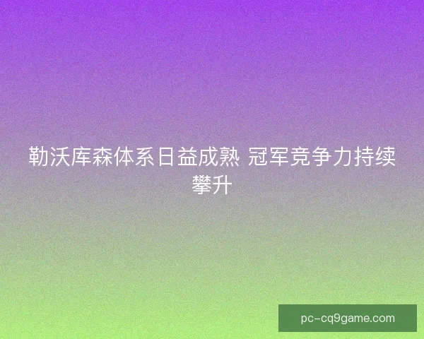 勒沃库森体系日益成熟 冠军竞争力持续攀升