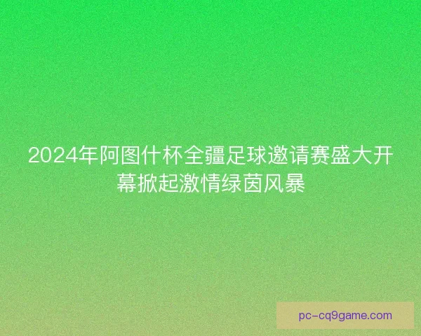 2024年阿图什杯全疆足球邀请赛盛大开幕掀起激情绿茵风暴 2024年阿图什杯全疆足球邀请赛盛大开幕掀起激情绿茵风暴