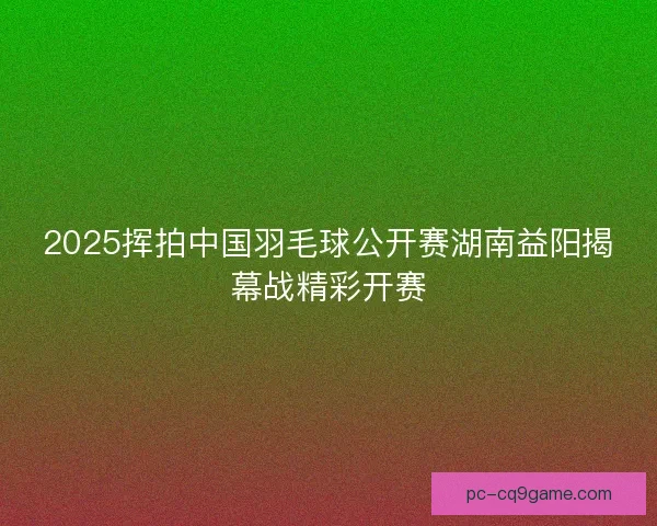 2025挥拍中国羽毛球公开赛湖南益阳揭幕战精彩开赛